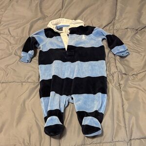 Ralph Lauren Striped Blue and Black Kids One Piece